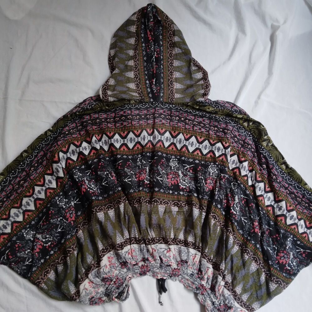 Free People Hold On Tight Gauze Pullover Hoodie Top Dolman Sleeve Women's XS - Picture 11 of 15